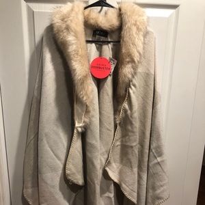 Akira Faux Fur Collar Shawl
